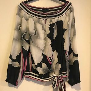 White House Black Market Floral Blouse